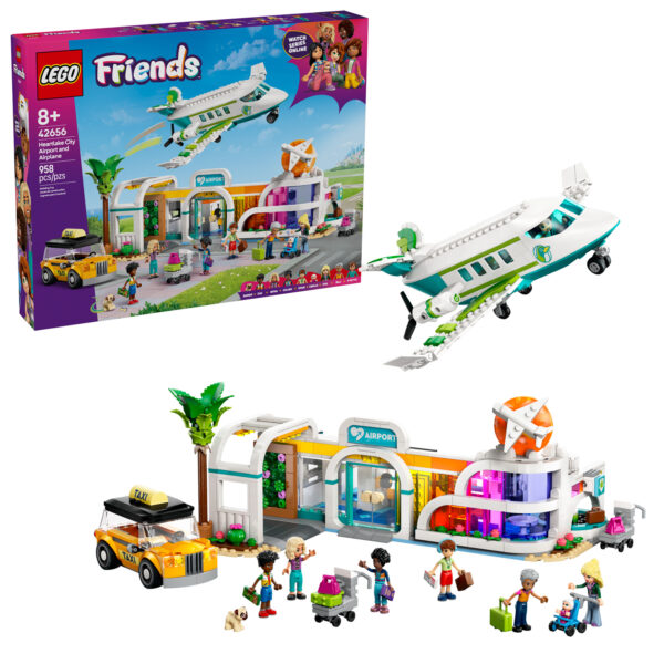 Nouveauté LEGO Friends 2025 : le set 42656 Heartlake City Airport and Airplane est en précommande sur le Shop