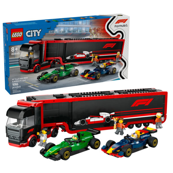 60445 lego city f1 truck rb20 amr24 f1 cars