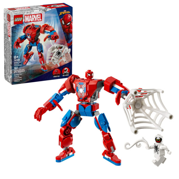 76308 lego marvel spider man mech vs anti venom