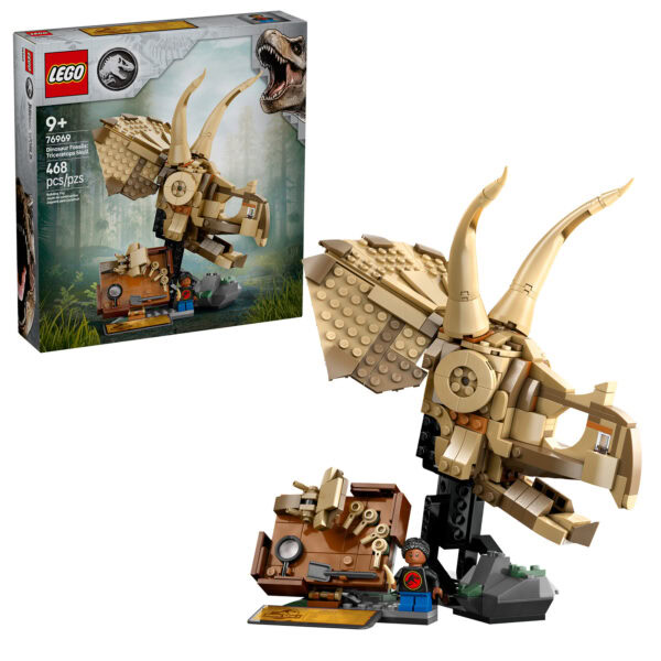 76969 lego jurassic world dinosaurs fossils triceratops skull