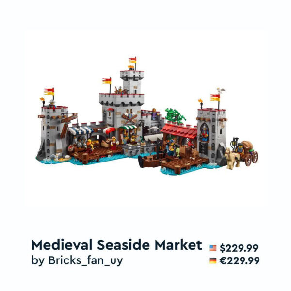 lego bricklink designer program series 4 precommandes fevrier 2025 medieval seaside market