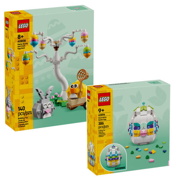 Pâques 2025 chez LEGO : trois produits de saison avec un lapin, un poussin et des œufs