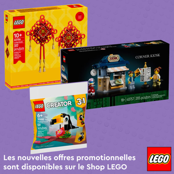 Sur le Shop LEGO : les offres promotionnelles de janvier 2025 sont disponibles