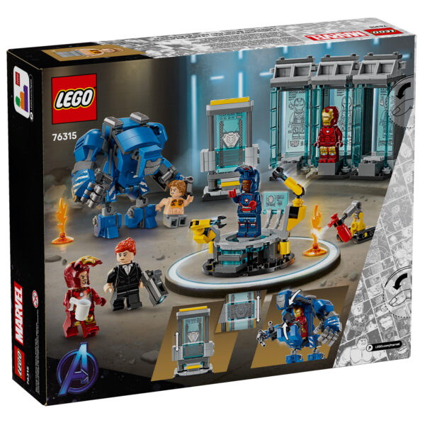 76315 lego marvel iron man laboratory hall of armor 7