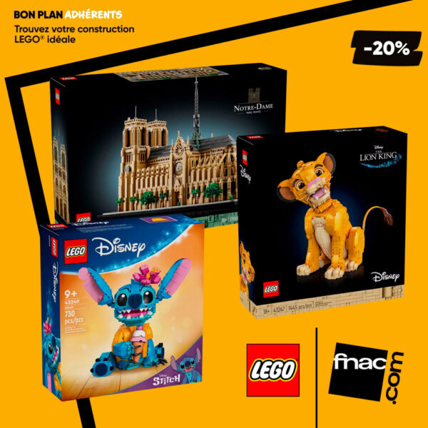 sur Fnac.com : 20% de réduction immédiate sur une sélection de produits LEGO