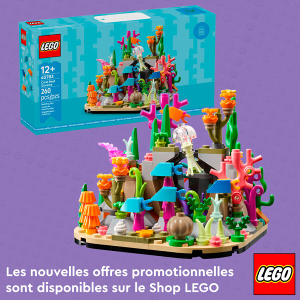 Sur le Shop LEGO : le set LEGO 40783 Coral Reef Diorama est offert